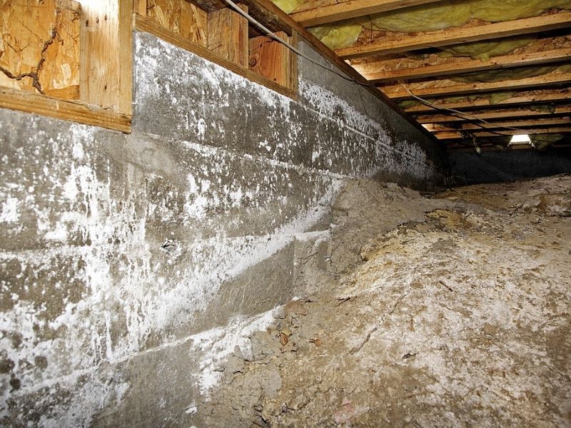 Crawl space under typical american house
